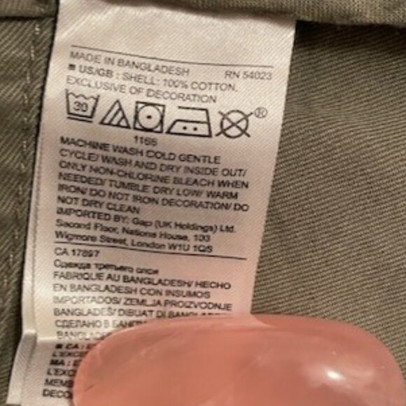 BANANA REPUBLIC Green Classic Cotton Utility Jacket with floral embellishments - Picture 7 of 7